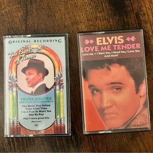 Frank Sinatra and Elvis Presley Cassette Tapes